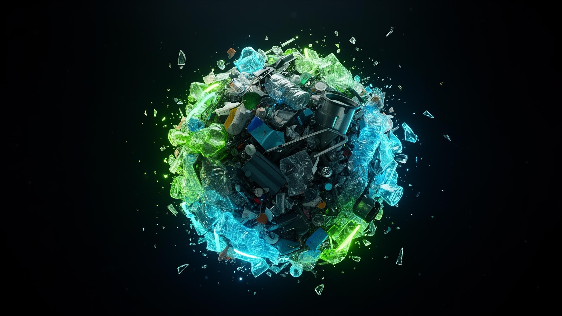 Global recycling and resources exchange visualization